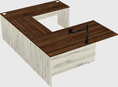 Bureau Exécutif En U Bureau En U + Bras D'écran (bras Simple)