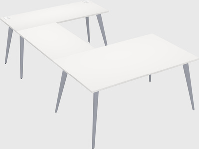 Bureau Blanc En Forme De U