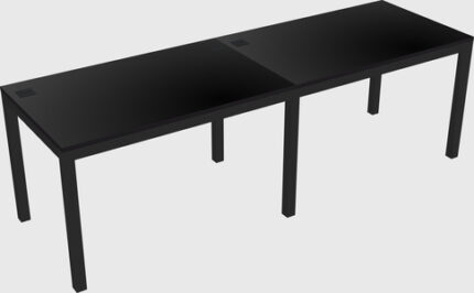 Bureau Rectangulaire Noir Pour 2 Personnes