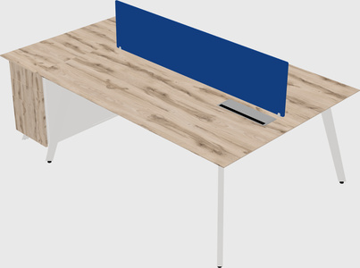 Bureau Partagé Rectangulaire Moderne Heinne Holz + Armoire De Rangement